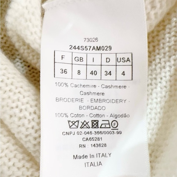 āsoldāAuthentic Dior White Knit with Black Embroidery - Picture 4 of 5